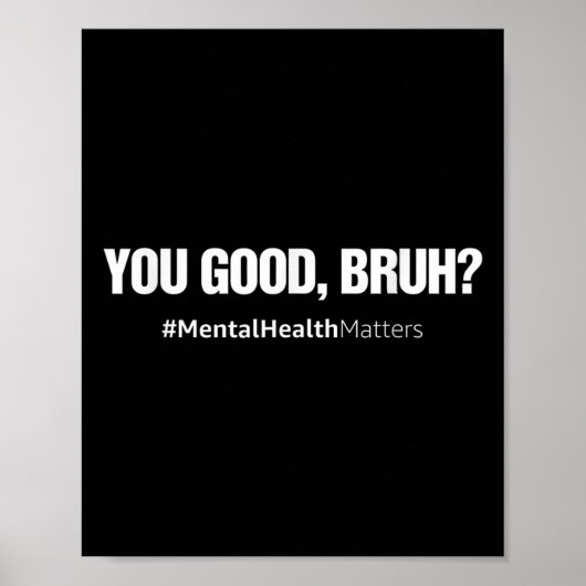 Guter Bruh Mental Health Human Brain Counselor Tho Poster (Vorne)