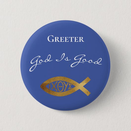 Guter Christlicher Kirchengottesdienst Button (Vorderseite)