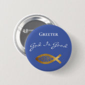 Guter Christlicher Kirchengottesdienst Button (Vorne & Hinten)