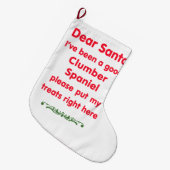 guter Clumber Spaniel Großer Weihnachtsstrumpf (Vorderansicht (hängend))