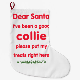 guter Collie Großer Weihnachtsstrumpf
