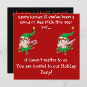 Guter Elf-schlechte Elf-Party Einladung (Vorne/Hinten)