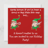 Guter Elf-schlechte Elf-Party Einladung (Vorderseite)