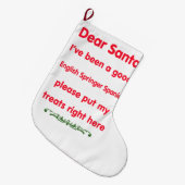 guter englischer SpringerSpaniel Großer Weihnachtsstrumpf (Vorderansicht (hängend))