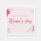 Guter Frauentag pink Serviette (Vorderseite)