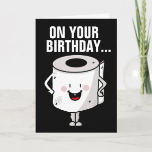 GUTER GEBURTSTAG ÜBER DEM HÜGEL KACKE KARTE