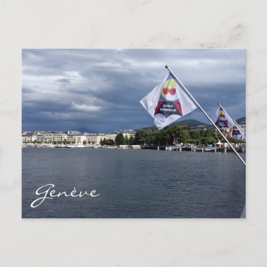 guter Genf-Morgen Postkarte (Vorderseite)