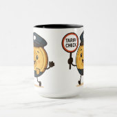 Guter Gold Cartoon Dollar-Münztarif Karo Tasse (Zentrum)