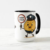 Guter Gold Cartoon Dollar-Münztarif Karo Tasse (VorderseiteRechts)