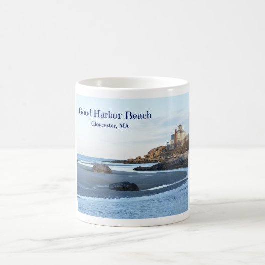 Guter Hafen-Strand in Gloucester, MA-Tasse Kaffeetasse (Mittel)