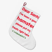 guter Hamster Großer Weihnachtsstrumpf (Vorderansicht (hängend))