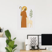 Guter Hirte mit Lamm Poster (Heimbüro)