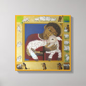 Guter Hirte verlor das Sheep-Symbol Leinwanddruck (Vorderseite)