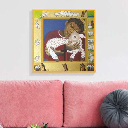 Guter Hirte verlor das Sheep-Symbol Leinwanddruck (Insitu (Wohnzimmer))