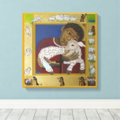 Guter Hirte verlor das Sheep-Symbol Leinwanddruck (Insitu (Holzboden))