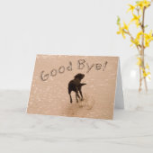 Guter Hund, der auf dem Strand läuft Karte (Gelbe Blume)