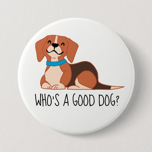 Guter Hund mit großer, 3-Zoll-Rundtaste Button (Vorderseite)
