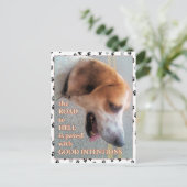 Guter Hund Postkarte (Stehend Vorderseite)