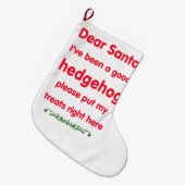 guter Igel Großer Weihnachtsstrumpf (Vorderansicht (hängend))