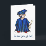 Guter Job Grad Abschluss Blue Cap & Gown Karte<br><div class="desc">Abschluss-Karte mit einem jungen Jungen, der eine blaue Graduierungshülse und ein blaues Kleid trägt. Ideal für den Kindergarten oder Abschluss vor der Schule. Erstellt aus einer originalen Marker-Abbildung. Eine Rosa Abschluss-Karte ist ebenfalls erhältlich. Sehen Sie nicht, wonach Sie suchen? Brauchen Sie Hilfe bei der Anpassung? Kontaktieren Sie Rebecca, um etwas...</div>
