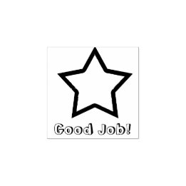 Guter Job Star Gummistempel