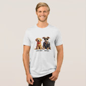 Guter Junge, Böser Junge (Hunde) Tri-Blend Shirt (Vorderseite voll)