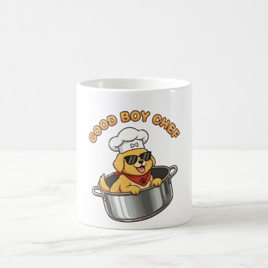 Guter Junge Chef Kochender Hund Kaffeetasse (Mittel)