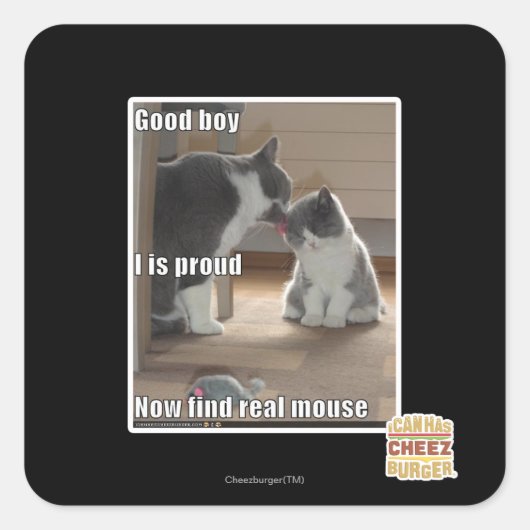 guter Junge Quadratischer Aufkleber (Vorderseite)