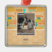 Guter Junge Silbernes Ornament (Vorne)