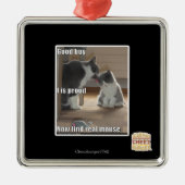 guter Junge Silbernes Ornament (Vorne)