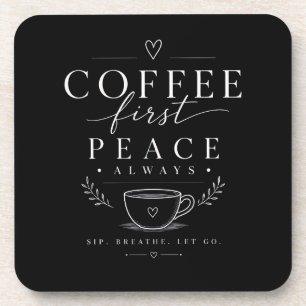 Guter Kaffee Gute Laune Großartiger Tag Minimalist Getränkeuntersetzer