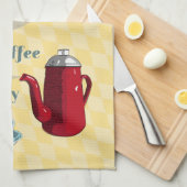 Guter Kaffee im Mittelalter Geschirrtuch (Viertel Falte)