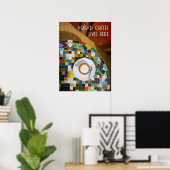 Guter Kaffee lebt hier, Kaffee-Foto Poster (Heimbüro)