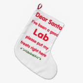 guter Labrador Großer Weihnachtsstrumpf (Vorderansicht (hängend))