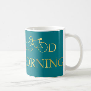 Guter Morgen Fahrrad-Imitate Gold anpassbar Kaffeetasse