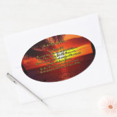 Guter Morgen Gott Gebetsticker Ovaler Aufkleber (Umschlag)