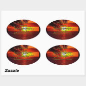 Guter Morgen Gott Gebetsticker Ovaler Aufkleber (Blatt)