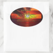 Guter Morgen Gott Gebetsticker Ovaler Aufkleber (Tasche)