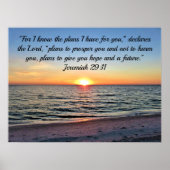 GUTER MORGEN GOTT JEREMIAH 29:11 SONNENREISE POSTER (Vorne)