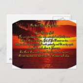 Guter Morgen Gottes Gebet Postkarte (Vorne/Hinten)