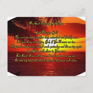 Guter Morgen Gottes Gebet Postkarte