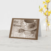 GUTER MORGEN & GUTER TAG *IHR GEBURTSTAG!* KARTE (Gelbe Blume)