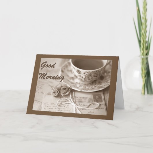 GUTER MORGEN & GUTER TAG *IHR GEBURTSTAG!* KARTE (Vorderseite)