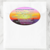 Guter Morgen Himmlischer Vateraufkleber Ovaler Aufkleber (Tasche)