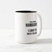 "GUTER MORGEN HÜBSCH, I-LIEBE SIE" INDIVIDUELLER ZWEIFARBIGE TASSE (VorderseiteRechts)