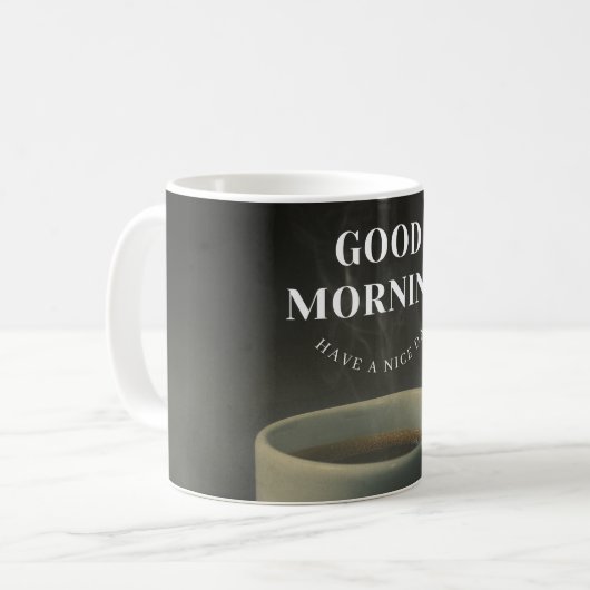 guter Morgen Kaffeetasse (Vorderseite Links)