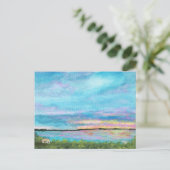 Guter Morgen Landschaftsbild Seepromenade Sonnenau Postkarte (Stehend Vorderseite)