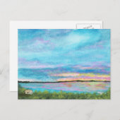 Guter Morgen Landschaftsbild Seepromenade Sonnenau Postkarte (Vorne/Hinten)