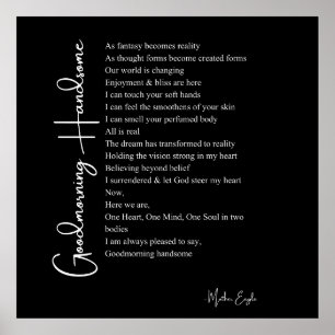 Guter Morgen schöne Liebe Poster Wand