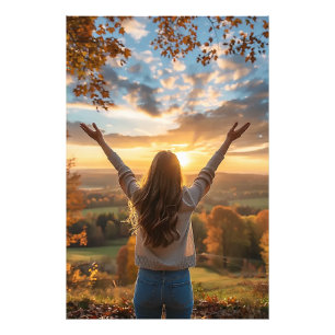 Guter Morgenfall Fotodruck